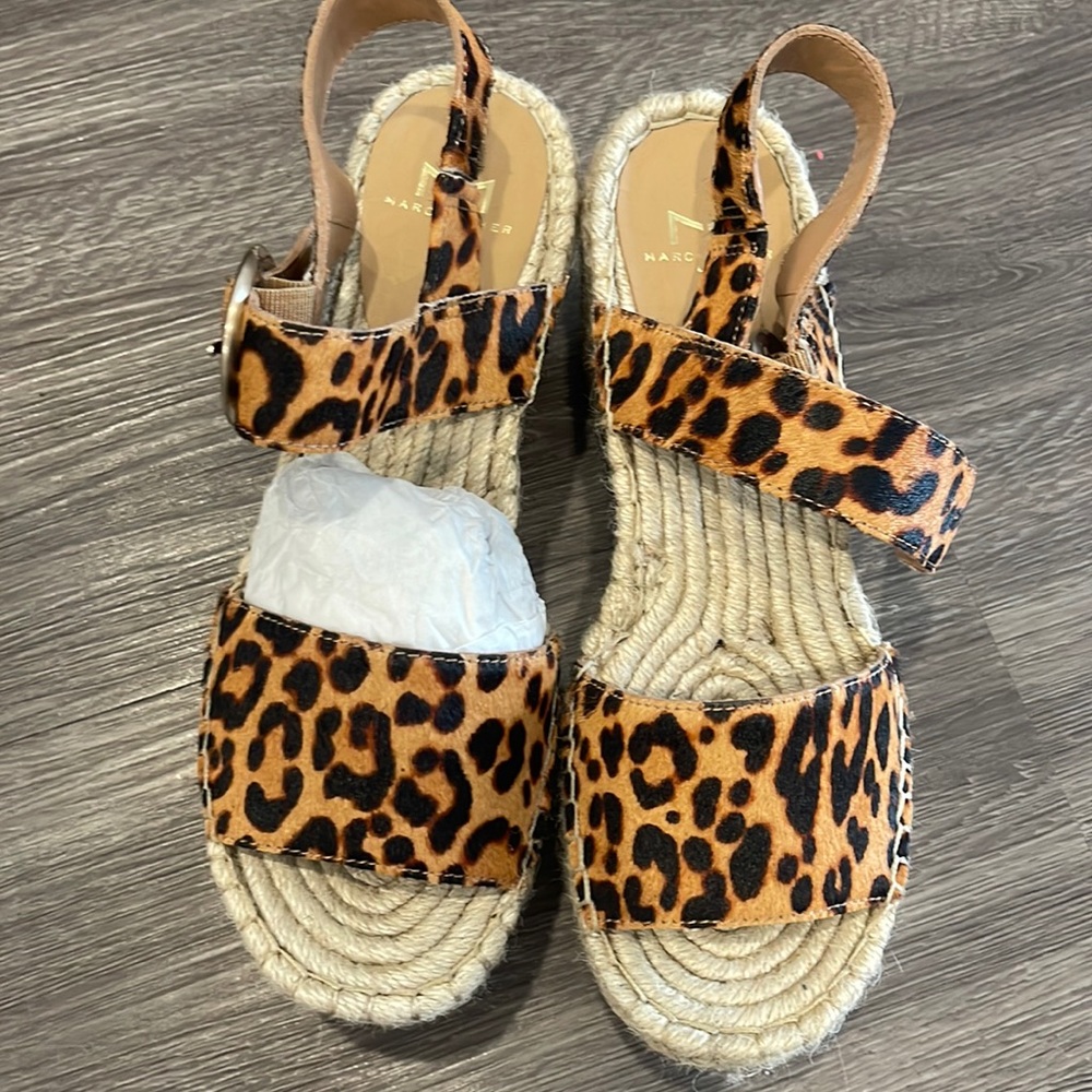 Marc fisher leopard espadrilles, never worn